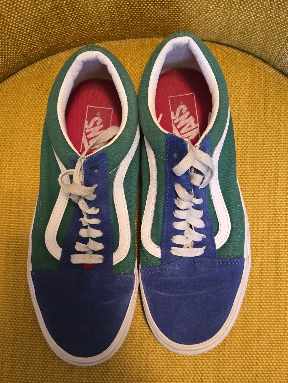 Vans Old Skool "Yacht Club" blue, green and white sneakers